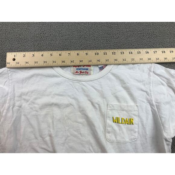 Left Field Woman Medium Sportswear Wild Air Crop Top Shirt White Pocket Tee - Picture 7 of 10